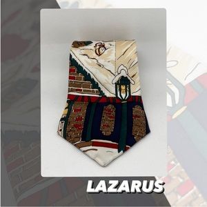 GUC Vintage Lazarus Christmas Motif Tie